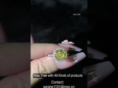 Anéis CZ de prata esterlina 925 de cor de pedra clara