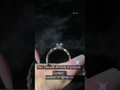 Anéis CZ de prata 925 com largura de banda de 2-3 mm e forma de chevron