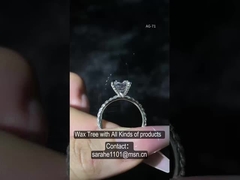 Anéis de noivado Swarovski redondos 2.18g Anéis de prata CZ 925