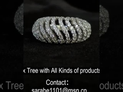 6.04g 925 Anéis de prata CZ Anéis de prata esterlina em rodio