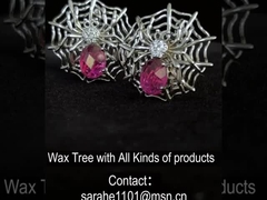 Ruby 925 Sterling Silver Stud brincos com cristais Swarovski 4.85g Spider Web