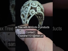 8.35g Circonia Oval Anéis de Noivado AAA 1.5 quilates CZ Anel de Solitário