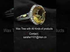 3.7g 925 Anéis de Pedras Prateadas de Prata com Pedra de Citrino PVD Revestido