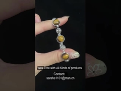 925 Pulseira de pedras preciosas de prata esterlina