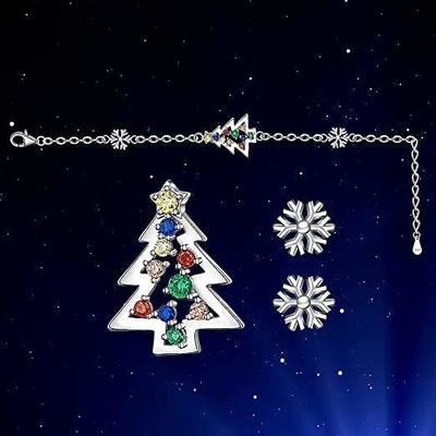 Braceletes da árvore de Natal para a estrela Jingle Bell Adjustable Xmas do floco de neve das meninas das crianças