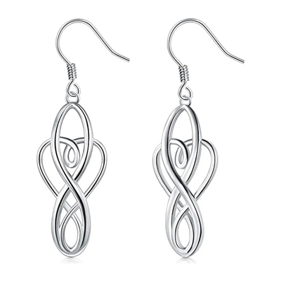 A forma 925 Sterling Silver Earrings, água deixa cair 925 brincos de prata do parafuso prisioneiro