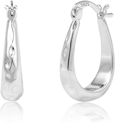 brincos de prata de 2.3g 925 CZ, Sterling Silver Open Heart Earrings