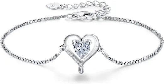 CZ Hypoallergenic 925 Sterling Silver Bracelet para o aniversário de casamento do partido