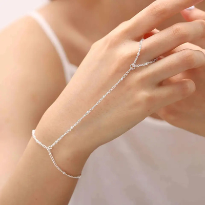 O desenhista personalizado de mulheres elegantes 925 bracelete de prata simples