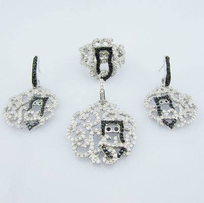 Elegantes Joias de Prata 925 Revestidas com Rodio