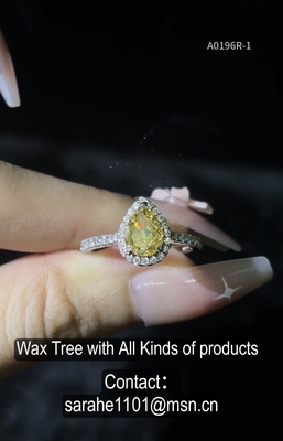Forma de pera Moissanite Brilhante 925 Sterling Prata CZ Anéis AAA de alta qualidade Pedras de zircônio cúbico 1.0-1.5-2.0mm Tamanho de pedra Anéis de prata de pedra preciosa