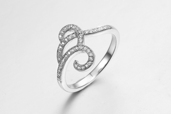 anéis feitos a mão feitos sob encomenda do aniversário do zirconita do AAA dos aneis de noivado 2.52g