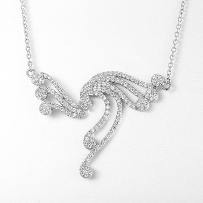 Zirconita 925 Sterling Silver Necklaces Flying Pheonix