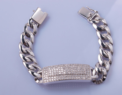 homens de 30g 925 Sterling Silver Charms For Bracelets 17cm antialérgico