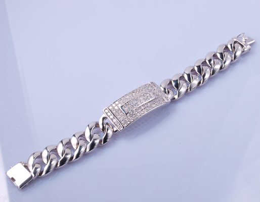 o bracelete de prata 100g de 19cm 925 CZ personalizou Sterling Silver Friendship Bracelets