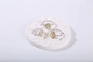 Anéis de prata de corte brilhantes dos aneis de noivado 2.05g 925 CZ do vintage para mulheres