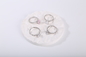 acoplamento Ring Unisex Silver Wedding Rings de 1.30g 925 CZ para pares