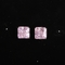 Princesa Cut Pink Crystal Diamond Stud 925 Sterling Silver Gemstone Earrings