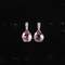 O trilhão deu forma ao rosa Crystal Earrings de 925 Sterling Silver Gemstone Earrings Cartier