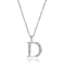 Do pendente de prata cúbico da cruz da CZ do zircão do pendente das letras colar frisada personalizada