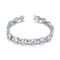 Bracelete de prata de Tiffany Couple Bracelets Flower 925 CZ para mulheres