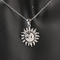 Vintage CZ roxa 925 Sterling Silver Gemstone Pendant Necklace para mulheres