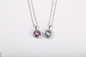 Pendente multicolorido redondo 925 Sterling Silver Pendant Necklace Jewelry de pedra preciosa para mulheres