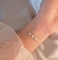 Do bracelete de prata da flor do cristal de rocha 925 da temperamento micro inserir para mulheres