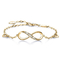 O ródio ajustável de 925 mulheres de Sterling Silver Infinity Symbol Bracelet chapeou