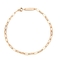 Corrente lisa em linha do clipe dos braceletes de prata puros do ouro 925 para mulheres