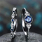 Diamond Band Rings das mulheres de 3.0mm, 925 Sterling Silver Diamond Engagement Rings