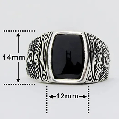 anéis de prata de 5.0g 925 CZ, homens de 6.0mm Sterling Silver Faith Ring For