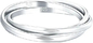 Sterling fino 925 anéis de prata da CZ, 4.20g Sterling Silver Rings contínuo
