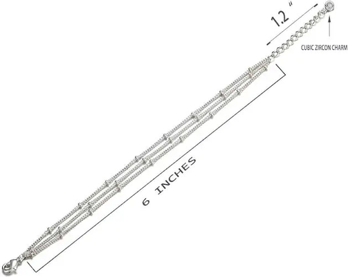 Desenhista simples da forma do bracelete de Diamond Women delicado do encanto