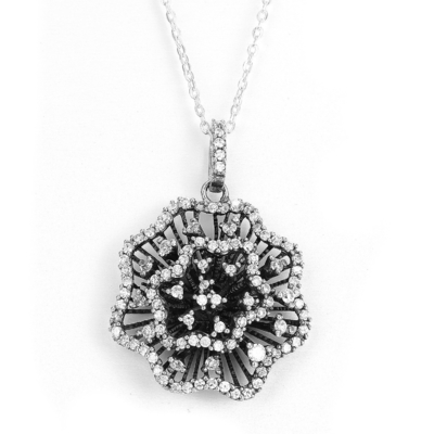 Acessível Pendente Redondo CZ 925 Prata Sterling Jóias de Moda Dom para Mulheres