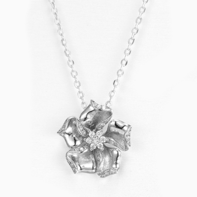 Dainty CZ Zircon Pendant em 925 Sterling Silver Custom Logo gravado Caixa de presente Incluído