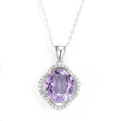 Marquise Gemstone Pendente de lágrimas 925 Prata Sterling Colar de uso diário