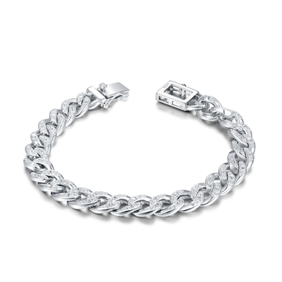 Brincos de Dangle de prata esterlina com bracelete de ligação