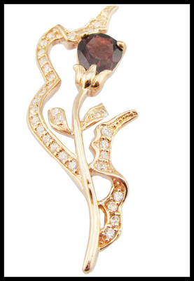 Ocasião Diário 925 Prata Esterlina Gem Pendant com Turmalina Colorida