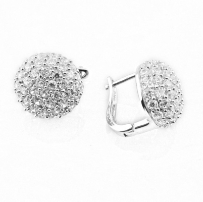 Elegantes brincos de prata 925 com cadeia de grampos de lagosta