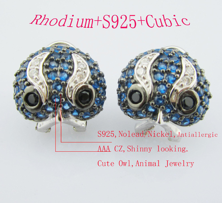 18 polegadas Lobster Clap Prata 925 Link Bracelet Conjunto com impressionantes pedras de zircônio cúbico AAA