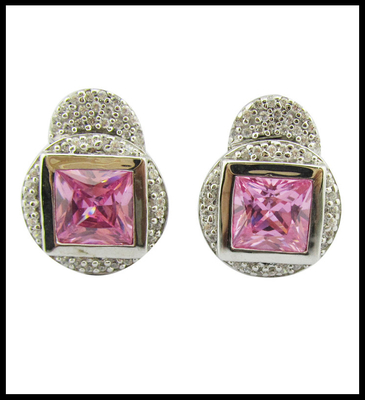 AAA Grade Cubic Zirconia em forma de coração brincos hipoalergênicos para uso casual de festa