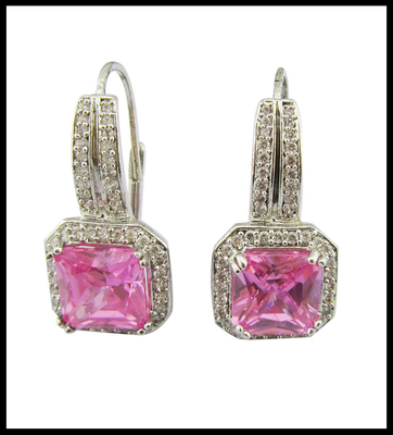 AAA Grade Cubic Zirconia em forma de coração brincos hipoalergênicos para uso casual de festa
