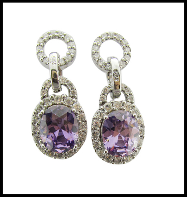AAA Grade Cubic Zirconia em forma de coração brincos hipoalergênicos para uso casual de festa