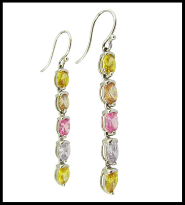 Melhora a tua coleção de jóias com brincos de 925 Sterling Silver Gemstone