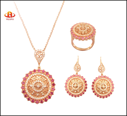 Classic Silver 925 Jewelry Set com AAA Cz Stone Dangle Pendant