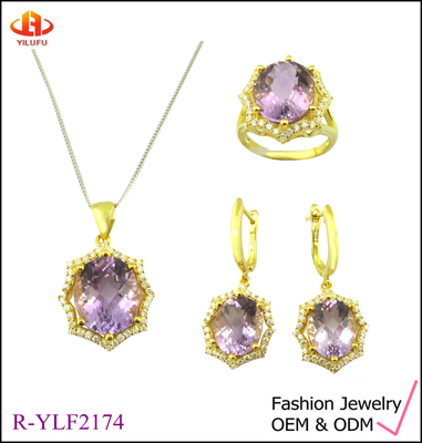 925 Sterling Silver Jewelry Set com AAA CZ Stones Lobster Clap Closure Logotipo personalizado