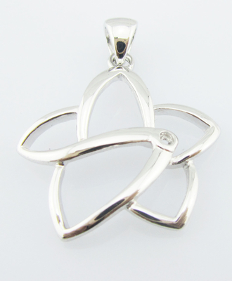 Patrick Star Pendente Cúpico Zircão Prateado CZ Patrick Star Pendente Colar de contas