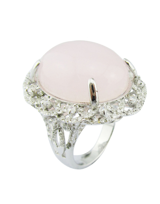 Anéis de quartzo de rosa de prata 925 de artesanato com peso de prata de 5 ~ 8g Anel de dupla finalidade Anel de flor de prata esterlina