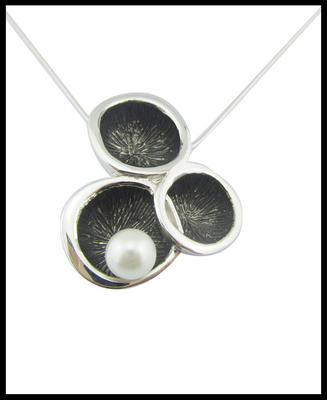 Pearl Round White Pearl Classic Style Silver 925 Jewelry Set com AAA CZ e Rhodium Plating Sterling Silver Wedding